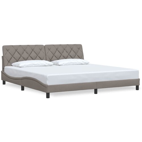 VidaXL Okvir za krevet bez madraca smeđesivi 200x200 cm od tkanine - Sivo-smeđa 200 x 200 cm Slike