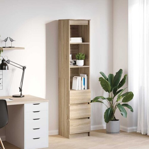 vidaXL Visoka omara sonoma hrast 37,5x35x180 cm inženirski les Cene