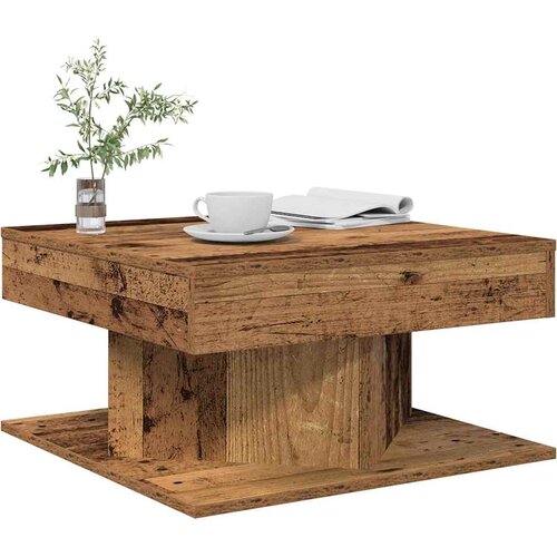 VidaXL Kava miza Old Wood 55x55x30 cm Inženirski les Slike