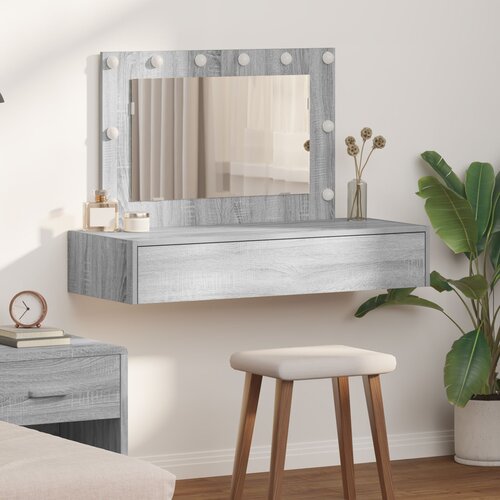 vidaXL Siva sonoma MDF 100 x 40 x 70 cm Toaletni stol Pravokutni Cijene
