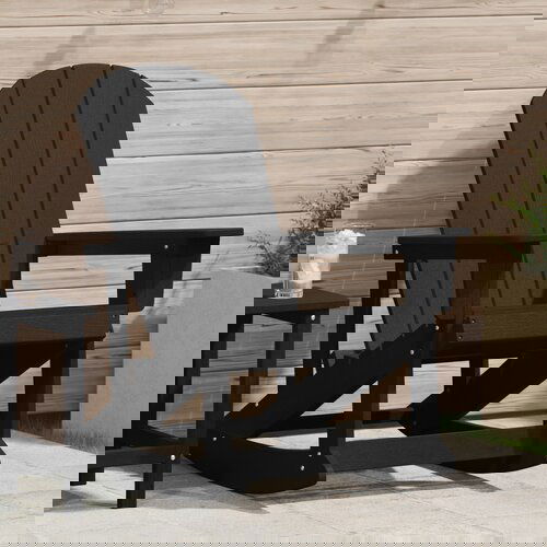 vidaXL Adirondack gugalni stol Črna 73,5x92x90 cm HDPE Cene