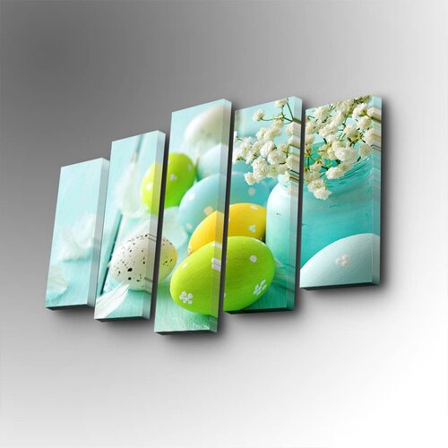 Wallity 5PUC-153 multicolor decorative canvas painting (5 pieces) Cene