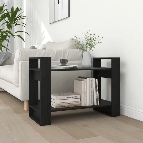 Furnova Knjižna omara/pregrada črna 80x35x56,5 cm trdna borovina, (21932510) Furnova Knjižna omara/pregrada črna 80x35x56,5 cm trdna borovina, (21932510)