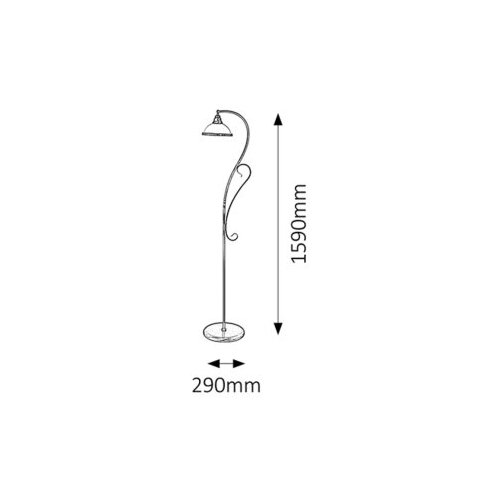 Rabalux elisett podna lampa E27 1x60W bronza klasična rasveta Slike