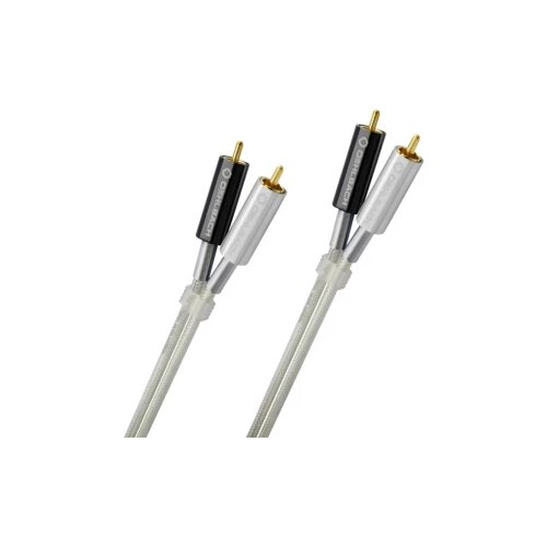 Oehlbach D1C2602 Cinch audio priključni kabel [2x mu&amp;scaron;ki cinch konektor - 1x mu&amp;scaron;ki cinch konektor] 1.50 m srebrna Slike