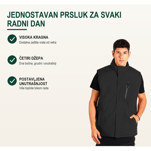 TEKTON PRO Radni prsluk Kobalt, Tamnosivi Slike