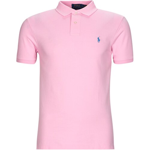 Polo Ralph Lauren Polo majice kratki rokavi POLO AJUSTE SLIM FIT EN COTON BASIC MESH Rožnata Slike