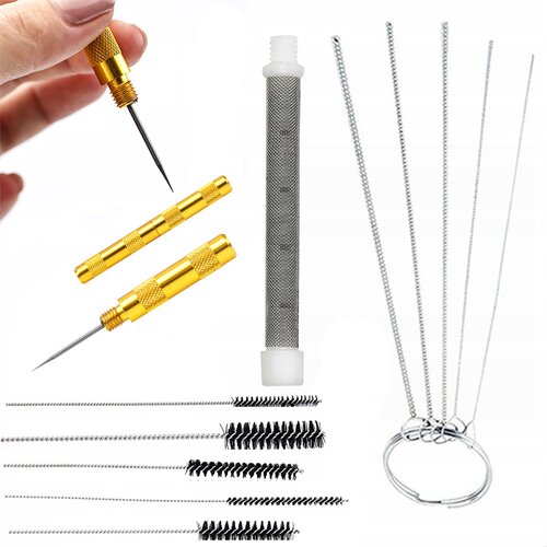 Rosfix SET ORODJE ZA ČI&Scaron;ČENJE BRIZGALNE PI&Scaron;TOLE &ndash; 5 &Scaron;ČETK, 5 KOVINSKIH IGEL, FILTER 60 MESH | 93,5 MM, &Oslash;10,8 MM, (5000075973) Cene