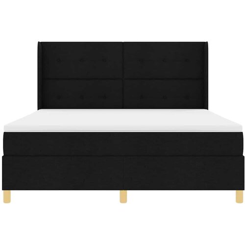 Box spring krevet s madracem Crna 140 x 200 cm tkanina Slike