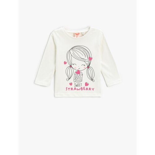 Koton T-Shirt - Ecru - Regular Slike