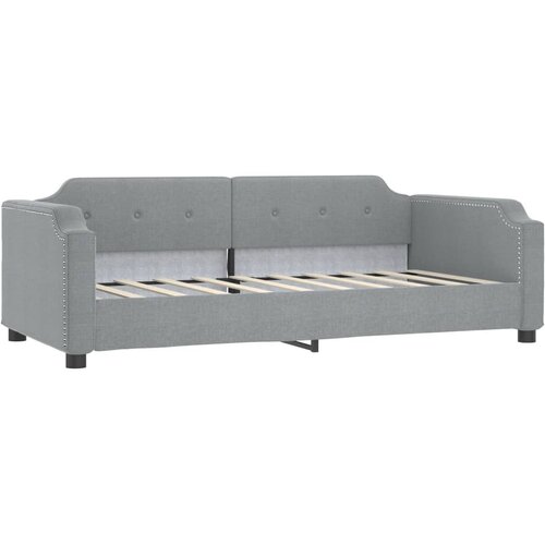  Dnevni krevet svjetlosivi 90 x 200 cm od tkanine Slike