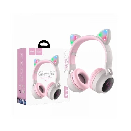 hoco. bežične stereo slušalice, bluetooth v5.0, 300mAh - W27 cat ear gray Cene