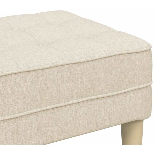  Klupa s jastukom Laneno platno 113 x 57 x 39 cm tkanina Slike