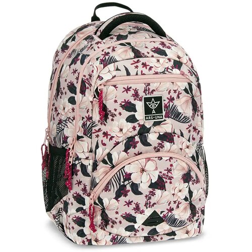 Ars Una flowery pink cvjetni ergonomski &scaron;kolski ruksak, 33x45x24cm Cijene