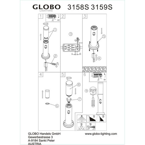 Globo 3159S - Spolja&scaron;nja lampa sa senzorom BOSTON 1xE27/60W/230V IP44 Cene
