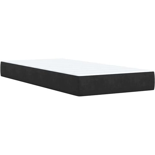 VidaXL Box spring krevet s madracem crni 90x200 cm bar&amp;scaron;unasti Slike