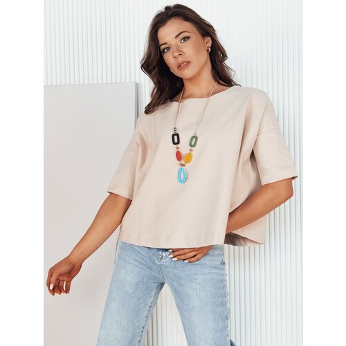 DStreet Bluzka damska oversize BULS beżowa Slike