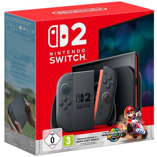 Nintendo Switch 2 konzola + Mario Kart 3 ukljucujuci Mario Kart World (k&amp;ocirc;d za preuzimanje) 10015920 PEGI Slike