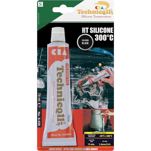  Silikon visokotemperaturni crni 70ml Cene