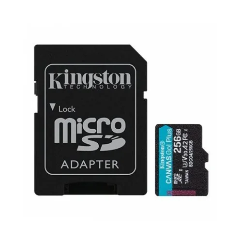 Kingston Micro SDXC card Kingston 256GB Canvas GoPlus Gen.4 200MB/s A2 U3 V30 Card + Adapter SDCG4/256GB