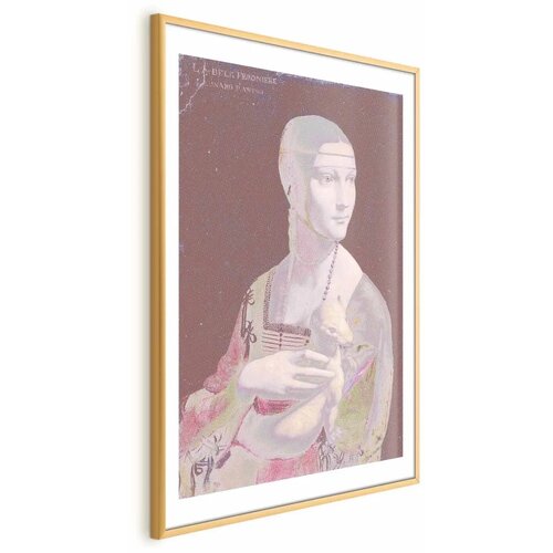  Plakat - Pastel Lady 29.7x42 Zlatni okvir s margom Cene