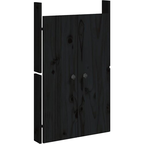  Vanjska kuhinjska vrata MEPPEL 2 kom crna 50x9x82 cm masivna borovina Slike