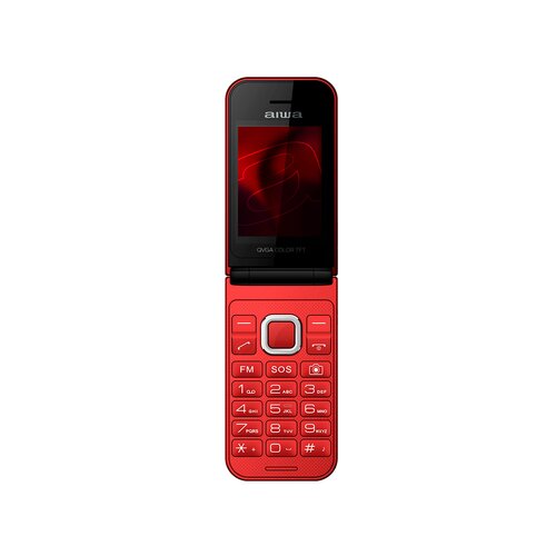 Aiwa FP-24RD mobilni telefon 6,1 cm (2.4&amp;quot;) 91,7 g Črna, Rdeča Telefon z osnovnimi funkcijami Slike
