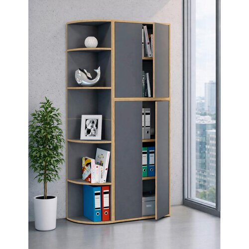 Livetastic KOTNI REGAL 33/183/33 cm antracit, medeni hrast Slike