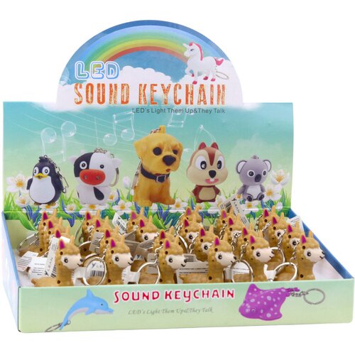 Backpack Keychain Llama Alpaca LED Flashlight Sounds Slike