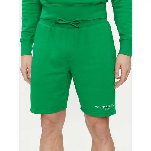 Tommy Hilfiger Športne kratke hlače Logo MW0MW34201 Zelena Regular Fit