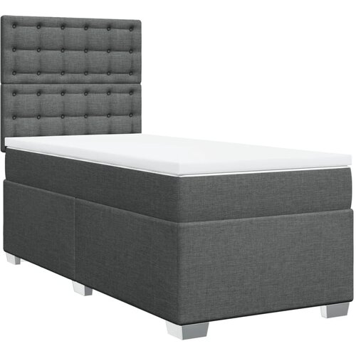 Maison Chic Box spring postelja - Vzmetna postelja z vzmetnico temno siva 80x200 cm blago SL16496, (21896140) Cene