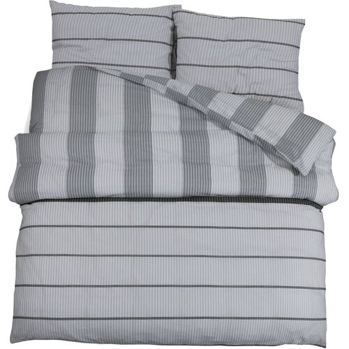 Maison Chic Komplet posteljnine - Posteljnina siva 135x200 cm bombaž, (21787017) Cene