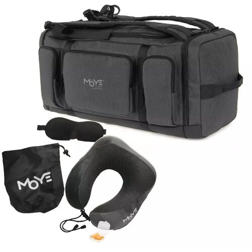 Moye Trailblazer Multi-Backpack Grey O5 + Neck Pillow Grey Slike