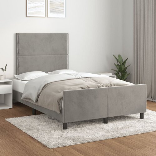 Furnova Posteljni okvir brez vzmetnico siv 120x190 cm žamet, (21940208) Cene