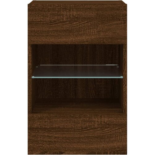  Zidni TV ormarić s LED svjetlima boja hrasta 40x30x60,5 cm Slike
