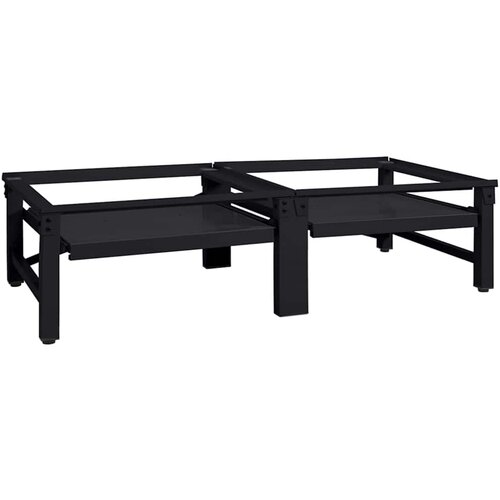 vidaXL Pedestal za pralni stroj 2 pcs Črna 64 x 55 x 32.5 cm Jeklo, (5000111089) Cene