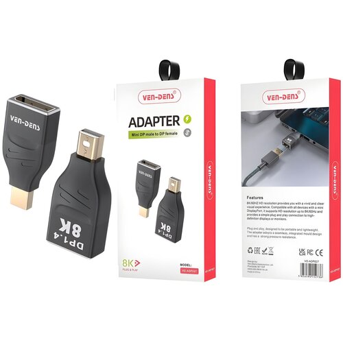  Čvrsti i izdržljivi 8K adapter - Crna KP34831 Slike