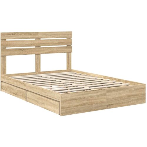  Krevet s od storage Sonoma hrast 140 x 200 cm Konstruirano drvo Slike