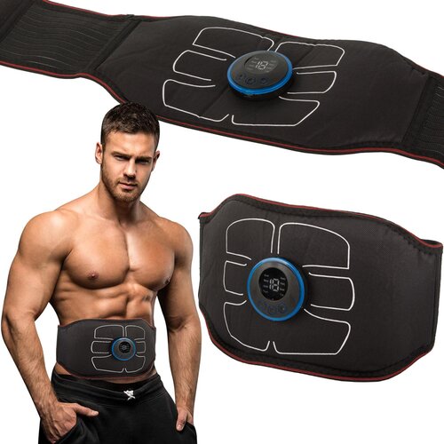  Aku. pas za trebu&amp;scaron;ne mi&amp;scaron;ice EMS masažer za huj&amp;scaron;anje 90cm USB Slike