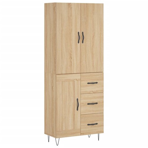 Maison Chic Visoka Komoda - Predalnik sonoma hrast 69,5x34x180 cm inženirski les, (21722251) Slike
