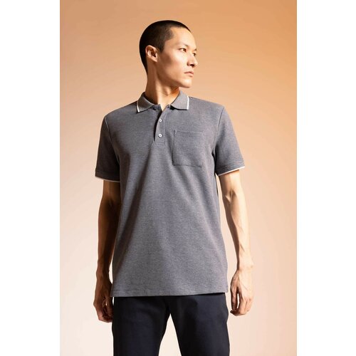 Defacto Regular Fit Polo Neck Stripe Detailed Short Sleeve T-Shirt Slike