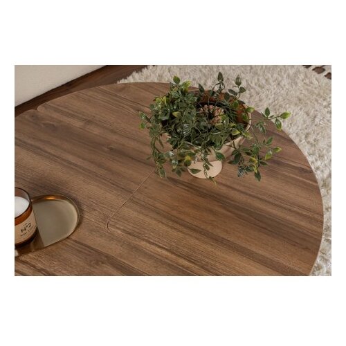 Hanah home Klub sto Moira, O90x41cm, Smeđa Slike