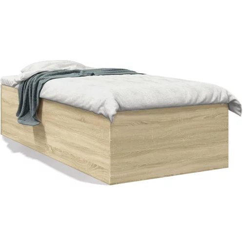  Okvir za krevet boja hrasta 75x190 cm od konstruiranog drva