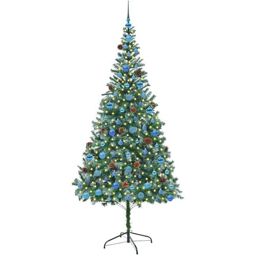 VidaXL Umjetno božićno drvce s stalakom Zelena 210 cm PVC i čelik Slike