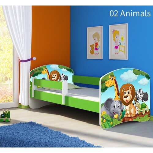  Otro&scaron;ka postelja ACMA z motivom, stransko zelena 180x80 cm 02 Animals Cene
