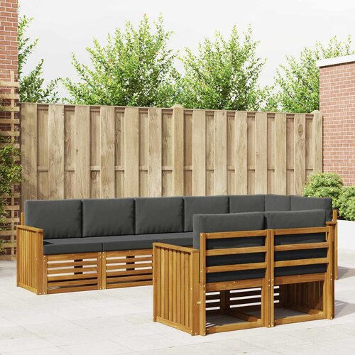  Set vanjskih sofa 8 kom. Prirodna i antracit Poliester Cijene