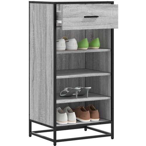  Stalak za cipele boja hrasta 48x38x97,5 cm konstruirano drvo Siva Slike