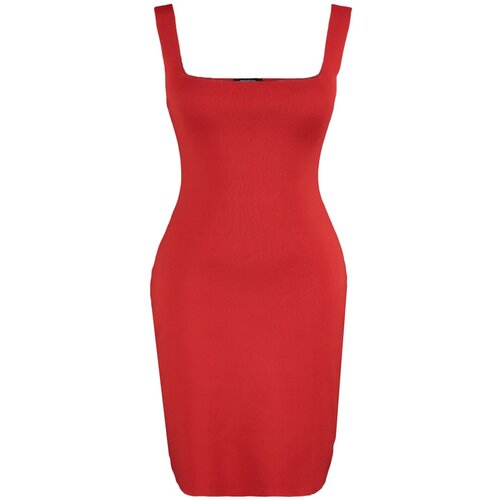 Trendyol Curve Red Strap Knitwear Dress Slike