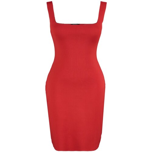 Trendyol Curve Red Strap Knitwear Dress Slike