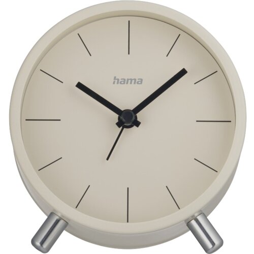 Hama Funkwecker Flores analog ohne Ticken, grau/beige 222229 Slike